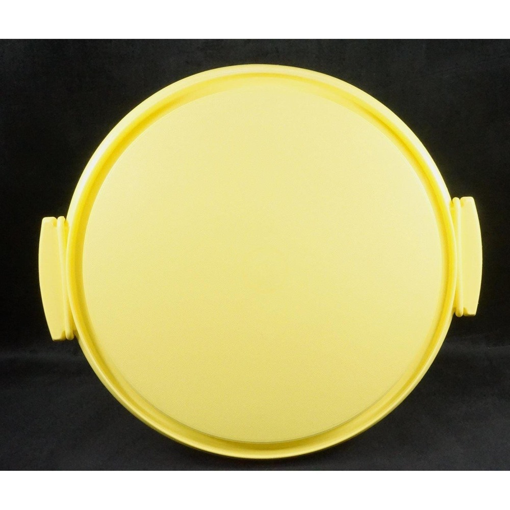 Vintage Tupperware Harvest Gold Cake Keeper Carrier Taker w/ Handle 9in Diameter - Picture 6 of 10